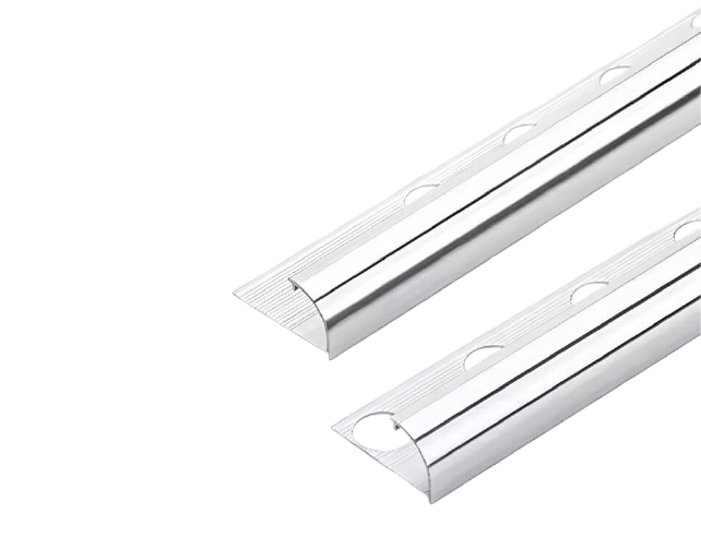 Aluminum Tile Trim Round Edge - Golden & Silver