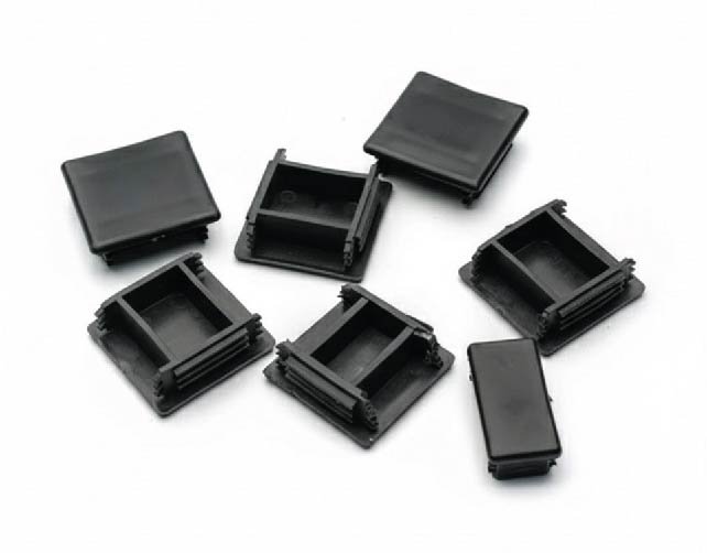 G.I. Slotted Channel PVC End Cap - Balck 41 x 41, 41 x 21