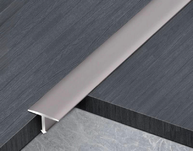 Decorative Wall, Floor, Tile Trim T Type - 10mm x 8mm - Golden & Silver