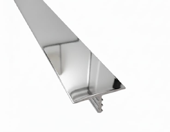 Decorative Wall, Floor, Tile Trim T Type - 20mm x 8mm - Golden, Silver & Black