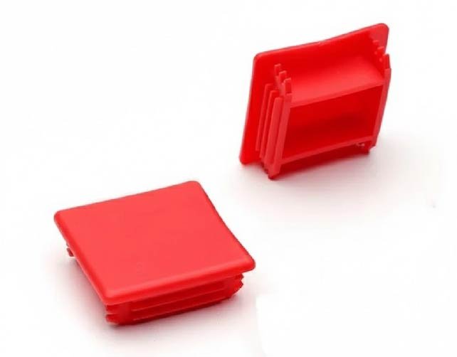 G.I. Slotted Channel PVC End Cap - Red 41 x 41, 41 x 21